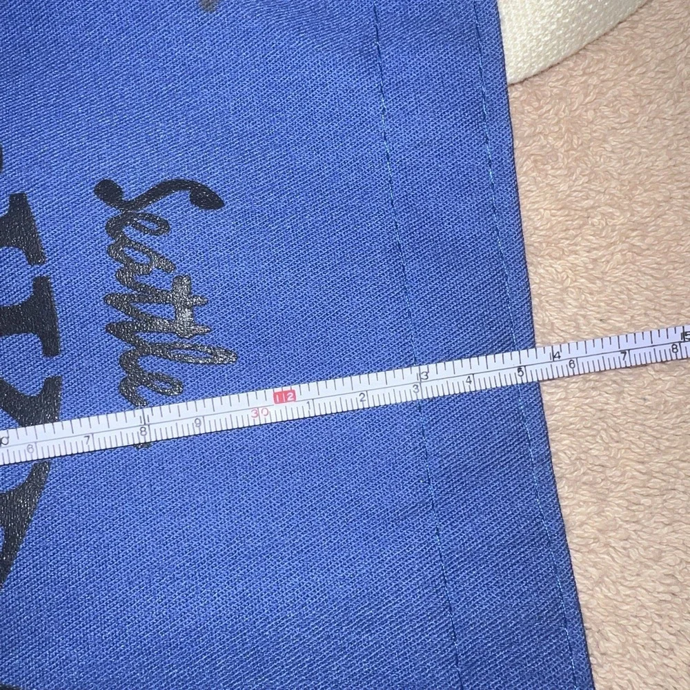 Seattle Pike Place Market Blue Canvas Shopping Tote Bag Y2K Great Condition